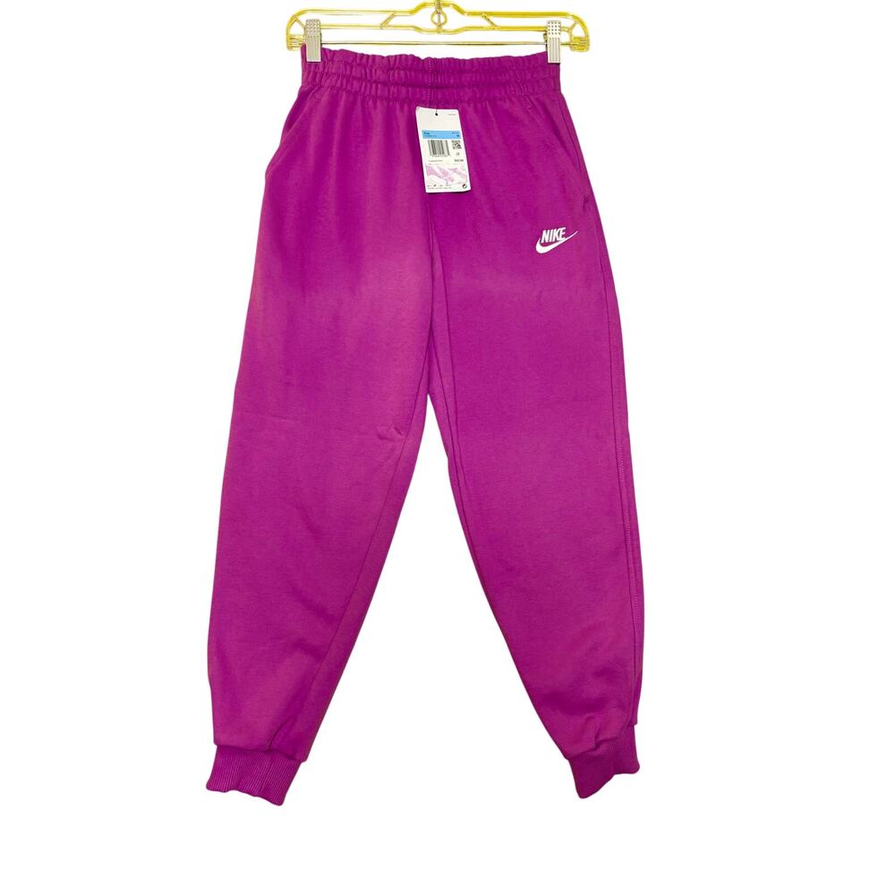 NWT - Nike - Girls Fleece Joggers - Hot Fuchsia - Size Med.